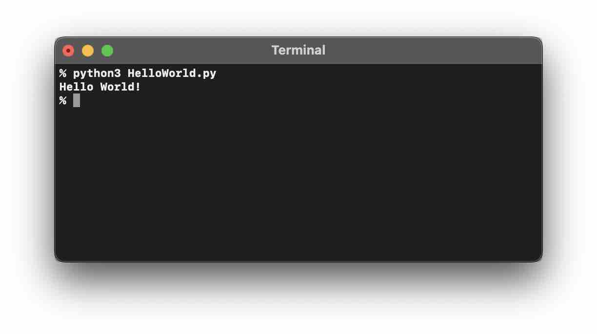 Run Python File using Mac Terminal